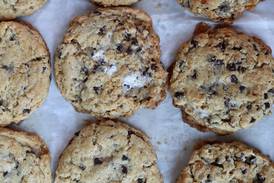 Making cornflake marshmallow chip cookies with Honeybear Bake Shop